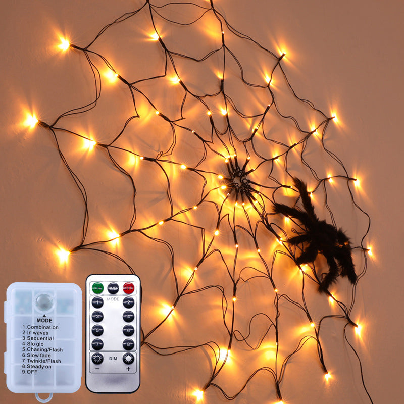 Halloween decoratieve verlichting Spinneweb LED-verlichting